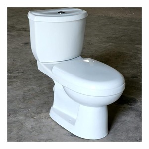 WC monobloc haut de gamme Rubbic à double chasse, en céramique, avec abattant à fermeture douce, pour salle de bain moderne, équipement sanitaire - Product Image 5