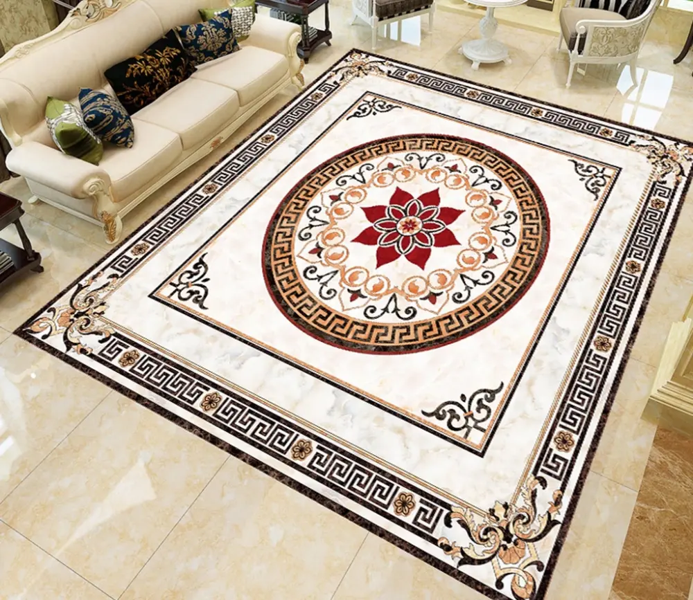 Marble Mosaic Inlay Exclusive Flooring Patterns Home Decorative Exotic Art Work