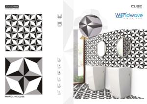 Azulejos de diseño de cubo clásico, tamaño 200X200MM, acabado mate, última colección, azulejos de revestimiento de pared vitrificados de cerámica de la India - Product Image 6