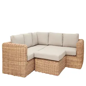 DL Patio Furniture Set- Outdoor Sectional Rattan Conversation Sofa Coffee Table - Ideal for Garden Poolside Restaurant Hotel