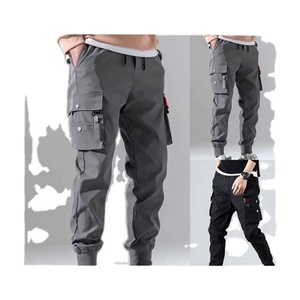 Men's High Waist Cargo Jogger Sports Sweat Pants Dark Wash Casual Outdoor Training <b>Track</b> Cargo <b>Trousers</b> Bulk Wholesale - Product Image 5