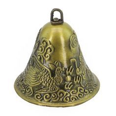 Cloches de vache en laiton antique avec son lourd, fabriquées à la main pour le bétail, utilisez des accents de maison ou des thèmes de décor culturel traditionnel - Product Image 3