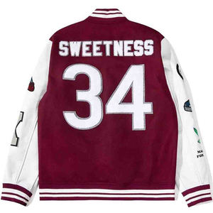 Premium personalizado bordado Varsity béisbol Bomber hombres Chaquetas Chaqueta para hombres Streetwear estilo universitario Los Ángeles Patchwork - Product Image 6