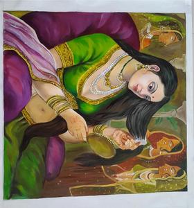 Meilleure vente peintures faites à la main de haute qualité décoration de la maison personnalisée art moderne travail peinture à l'huile salon décoration murale toile - Product Image 5