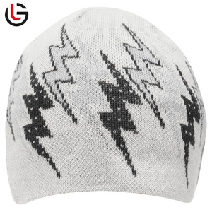 Bonnet fabriqué au Pakistan en gros hiver bonnets chapeau pas cher plaine Jacquard bonnet haute qualité - Product Image 2