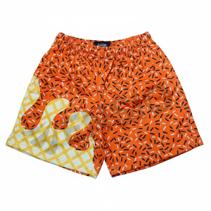 กางเกงขาสั้นผู้ชายเอวยางยืดระบายอากาศได้ดีเสื้อตาข่าย220GSM สไตล์สตรีทสำหรับฤดูร้อนโลโก้ออกแบบได้ตามต้องการ - Product Image 1