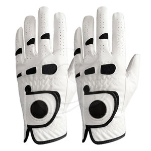 Gants de golf en cuir de mouton véritable pour mains gauches et droites, antidérapants, avec sangle de poignet réglable, légers, design personnalisable - Product Image 1