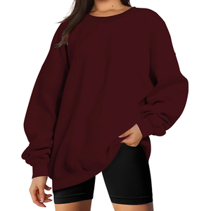 Sudadera de invierno de gran tamaño para mujer 100% algodón de Talla grande-Diseño personalizable ecológico - Product Image 6