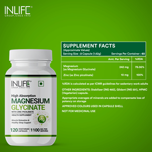 Las verduras más vendidas. Cápsulas de glicinato de magnesio con suministro a granel de zinc-Suplemento de minerales Premium - Product Image 4