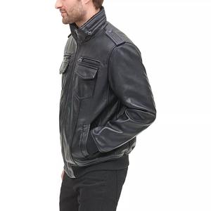Chaqueta de Cuero Genuino Premium para Hombre, Estilo Motero Personalizado, Fabricante Mayorista OEM - Product Image 6