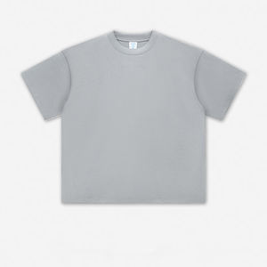 เสื้อยืดขนาดใหญ่สำหรับผู้ชาย350 GSM สีดำพิมพ์ลายสกรีนโลโก้ตามสั่ง100% ผ้าคอตตอนเนื้อละเอียดมีตัวอักษร - Product Image 6