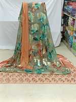 Ensemble Tissu Chiffon Faransawi Somali Dirac 100% Polyester Très Léger Tissé Robe Femme