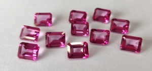 Topaze rose naturelle octogone à facettes de qualité supérieure 9x11mm qualité supérieure-topaze rose octogone à facettes de qualité supérieure - Product Image 6