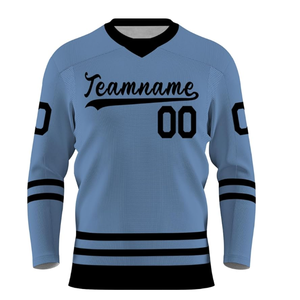 Jersey de hockey sobre hielo de sarga de aparejos personalizados al por mayor para adultos poliéster con opción de bordado para ropa de hockey - Product Image 2