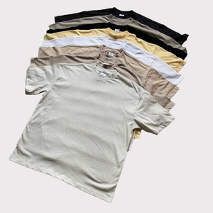 Ensemble deux pièces personnalisé pour hommes-T-shirt oversize à col haut et short respirant-Style estival décontracté - Product Image 3