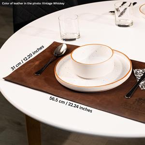 Elegant Leather Dining <b>Table</b> <b>Mats</b> Smell Proof Heavy Duty Comfortable Non Slip Waterproof Washable Heat Resistant Restaurant Use - Product Image 4