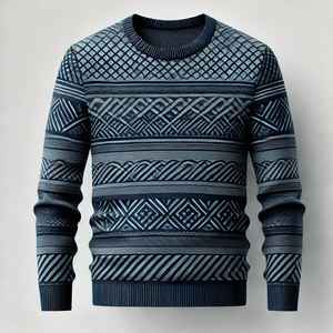 Comfortable New Arrival Best Selling <b>Men's</b> Solid Fleece Embroidery Winter <b>Pullover</b> Sweaters - Product Image 3