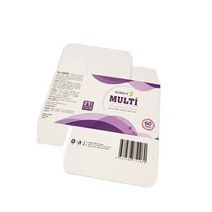 Cajas de Embalaje de Suplementos Multivitamínicos Reciclables con Impresión Offset Personalizada, Estampado en Relieve y Lámina Dorada, Cartón para Medicamentos - Product Image 6