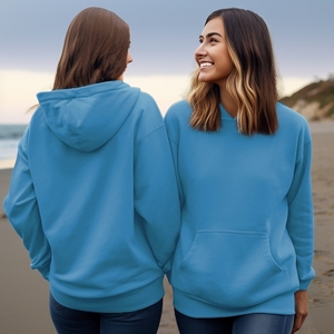 Jersey con capucha de poliéster y algodón de 320-350gsm con estampado personalizado de primera calidad para mujer, ropa de calle informal transpirable, suministro ODM cómodo - Product Image 5