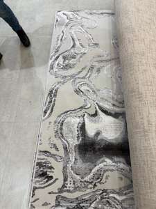 Alfombra Moderna Adiva, Rectangular, Jacquard, Hecha a Máquina, de Polipropileno, Yute y Poliéster, Tejida, de Pelo Alto, Gruesa, Resistente a las Manchas, Abstracta - Product Image 3