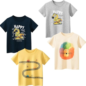 Camiseta de algodón de punto para niño pequeño, ropa de Boutique con apliques personalizados, ropa de verano para niño, camisas - Product Image 1
