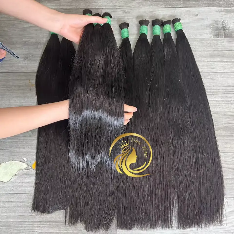 High quality Vietnamese Human Hair Raw hair for Bleaching Blonde Virgin Unprocessed bulk hair from 16 to 34 inches