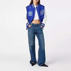 Chaqueta Universitaria Varsity de Alta Calidad al por Mayor OEM 2025, Chaqueta Casual Unisex de Lona con Letras para Mujer, Diseño Recubierto - Product Image 6