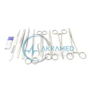 ชุดเครื่องมือเย็บแผลสแตนเลสคุณภาพสูง ใช้งานซ้ำได้ น้ำหนักเบา สำหรับการผ่าตัดทั่วไป ผลิตในประเทศปากีสถาน - Product Image 6