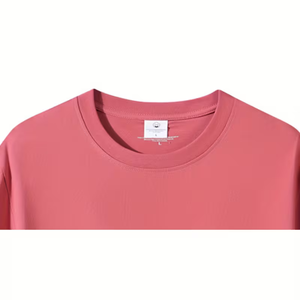 Camiseta de Algodón 100% al por Mayor, Diseño de Logotipo Personalizado, Camiseta Brillante de Punto, Corte Holgado con Hombros Caídos, Camiseta Corta para Hombre - Product Image 3