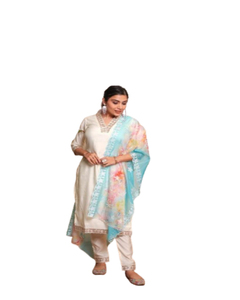 Meilleure Qualité Smart Casual Coton Imprimé Kurti Broderie Robe Salwar pour Femmes Indien Pakistanais Vêtements Confiance Exportateur - Product Image 1