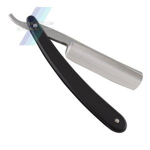 Wholesale Single-Blade Stainless Steel Black Barber <b>Straight</b> Razor Customized Logo Low MOQ - Product Image 3