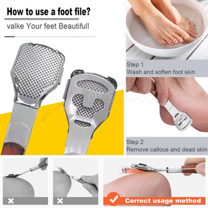 Rasoir compact à callosités avec logo personnalisé facile à utiliser pour l'entretien quotidien de la peau des pieds et des talons - Product Image 6