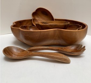 Mayorista Fabricación al por mayor Cuenco de madera de acacia para servir ensalada Cuenco para mezclar frutas personalizar ODM hecho en Vietnam - Product Image 6