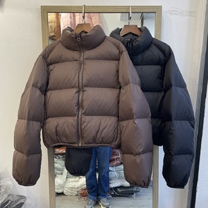 Chaqueta de Plumón Corta para Mujer, Nueva Colección de Invierno, Cintura Alta, Gruesa, Cuello Alto, Impermeable, Transpirable, 2024 - Product Image 1