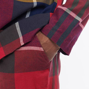 Produit fiable, style tendance, pyjama thermique en satin à manches longues, 2 pièces, pour hommes adultes - Product Image 2