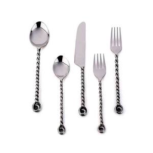 Venta al por mayor Casual Comprar en línea de la fábrica India Hotel de lujo Restaurante Cubiertos Acero inoxidable Oro Pulido Mango largo - Product Image 2