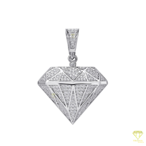 Colgante con forma de diamante Iced Out Hip Hop Bling Colgante con Zirconia cúbica Hip Hop Bling colgante - Product Image 3