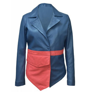 Chaqueta de Cuero de Oveja Premium para Mujer, Chaqueta de Cuero Estilo Motero con Cinturón, Chaqueta Casual de Cuero Sintético Suave para Mujer - Product Image 1