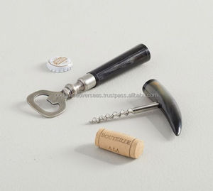 Abridor de Botellas de Metal con Forma de Cuerno de Búfalo y Buey, Diseño Artesanal de Hierro para Cerveza y Bebidas Frías - Product Image 1