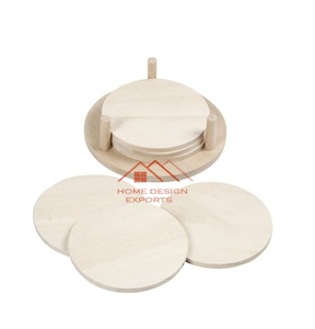 Posavasos a precio mayorista Organizador de mesa Posavasos de madera Forma redonda Venta caliente Utensilios de cocina Accesorios de madera - Product Image 1