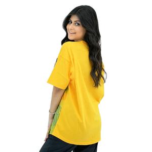 <b>Womens</b> Oversized <b>Yellow</b> <b>T</b>-<b>Shirt</b> 100% Cotton Leaf Print Tee <b>Shirt</b> For <b>Womens</b> New Fashion <b>T</b> <b>Shirt</b> Ideal for Daily & Vacation Wear - Product Image 5
