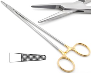 Soporte de aguja Debakey Manual de alta calidad, cirugía oral maxilofacial, instrumento quirúrgico de precisión de acero inoxidable, aguja segura - Product Image 4