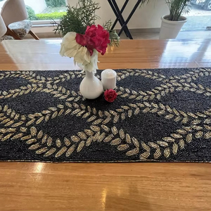 <b>Beaded</b> <b>Placemat</b> Handmade Round Charger for Luxury Dining & Holiday Decor Unique Piece Handmade <b>Beaded</b>, <b>Placemat</b>, Housewarming - Product Image 1