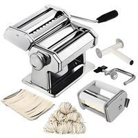 Machine à pâtes manuelle - Machine à nouilles à manivelle réglable pour spaghetti, fettuccine, lasagnes et plus encore faits maison