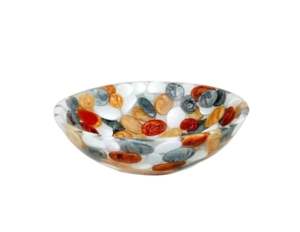 Decoración del hogar Artículos ecológicos Tazón de vela de masa de madera natural ovalada Tazón de servicio de madera hecho a mano - Product Image 1