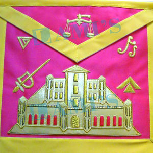 Delantal personalizado de rito escocés de 16 grados, delantal bordado hecho a mano con cinturón con hebilla - Product Image 6