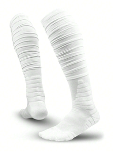 Venta al por mayor logotipo personalizado antideslizante compresión autocalentamiento calcetines térmicos entrenamiento hasta la rodilla correr y ciclismo medias - Product Image 3