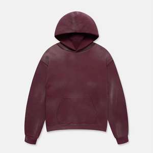 Sudadera con Capucha de Algodón Negro para Hombre, Lavado Ácido, Bordada, Corte Regular, Personalizada, de Alta Calidad - Product Image 1