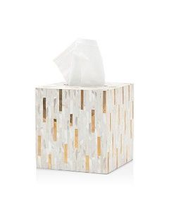 Organisateur de boîte à mouchoirs en incrustation d'os fait main - Product Image 4