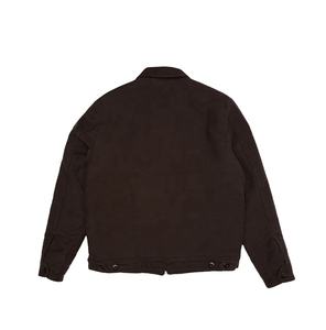 Chaqueta de trabajo de lona pesada personalizada para hombre, chaqueta de trabajador personalizable con forro y cremallera desteñida Vintage para hombre - Product Image 2